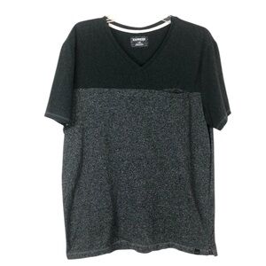 Express Grey and Green Men’s T Shirt - SZ L